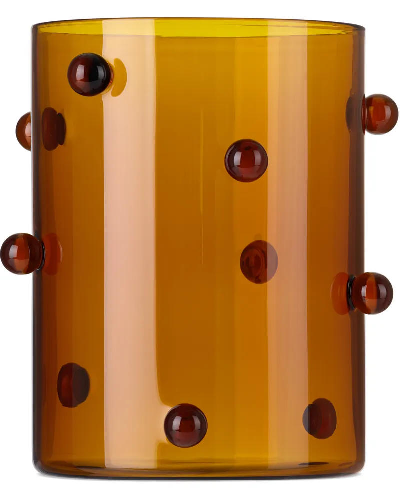 Maison Balzac Orange Pomponette Vase Amber