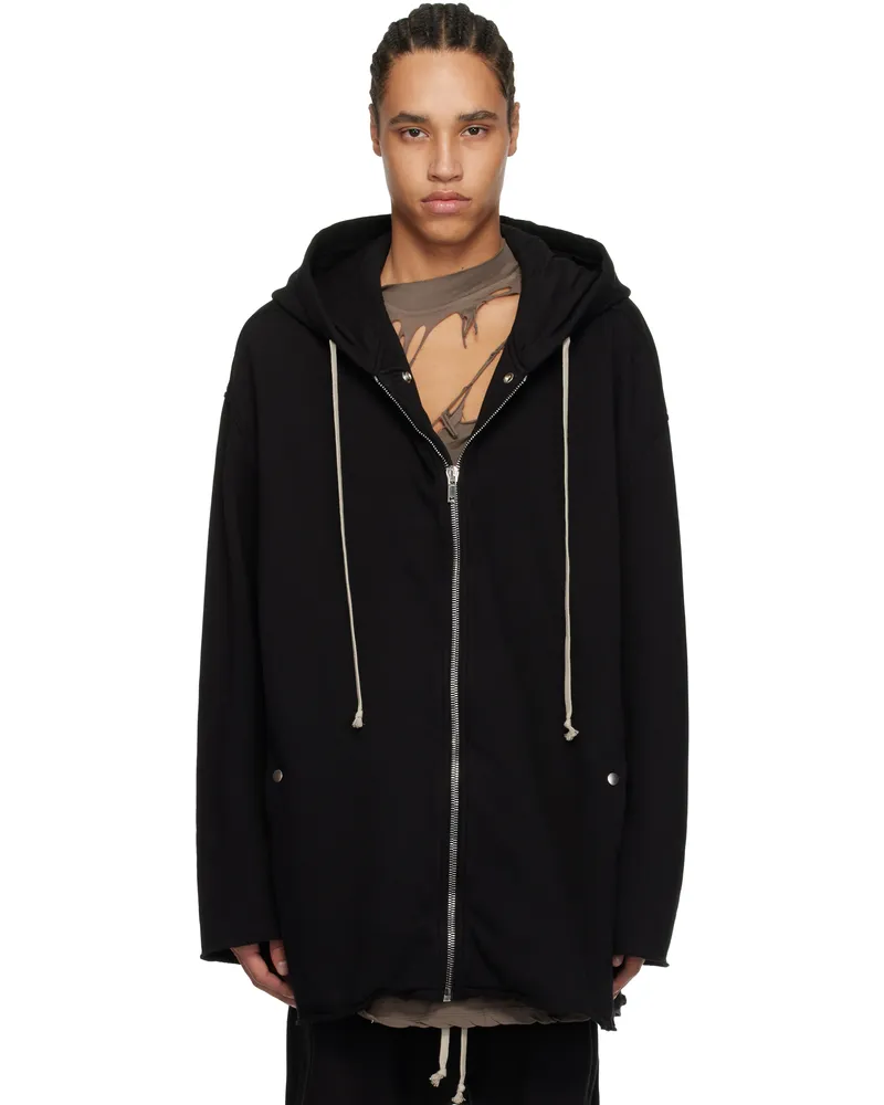 DRKSHDW by Rick Owens Black Hollywood Peter Zipped Hoodie 09