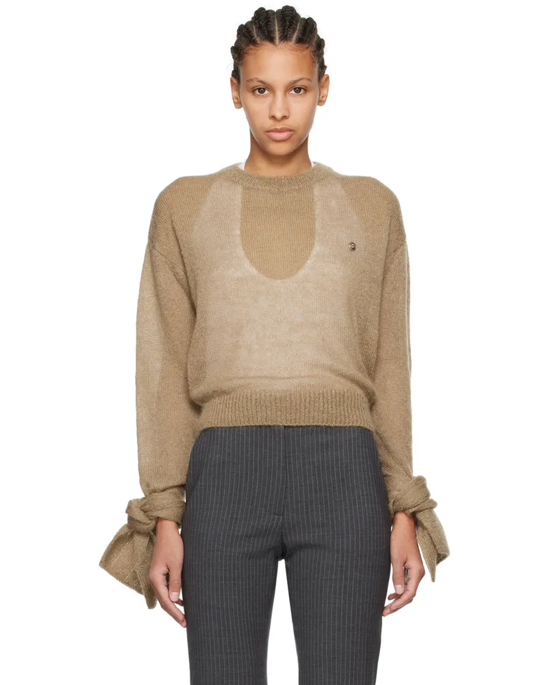 COPERNI Brown Knotted Sleeve Sweater Light