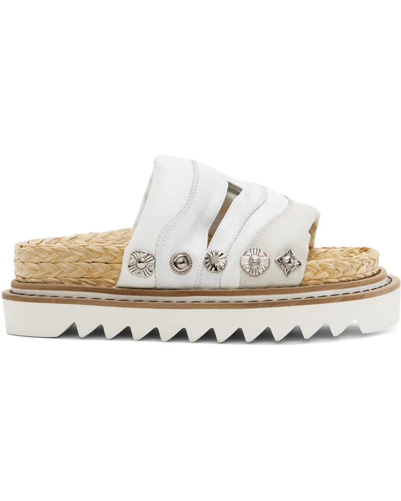 Toga Off-White Embellished Sandals White
