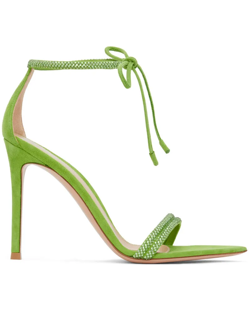 Gianvito Rossi Green Montecarlo Heeled Sandals Kiwi