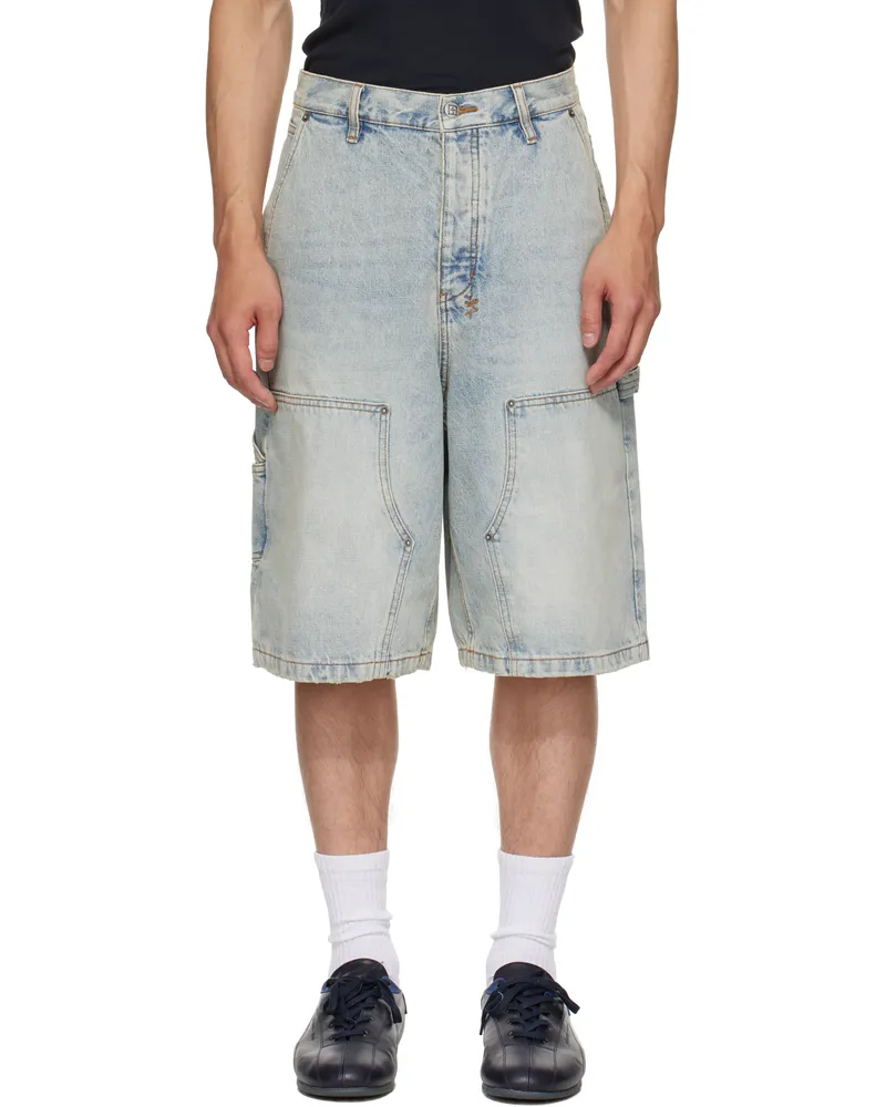 ksubi Blue Operator Shorts Denim098