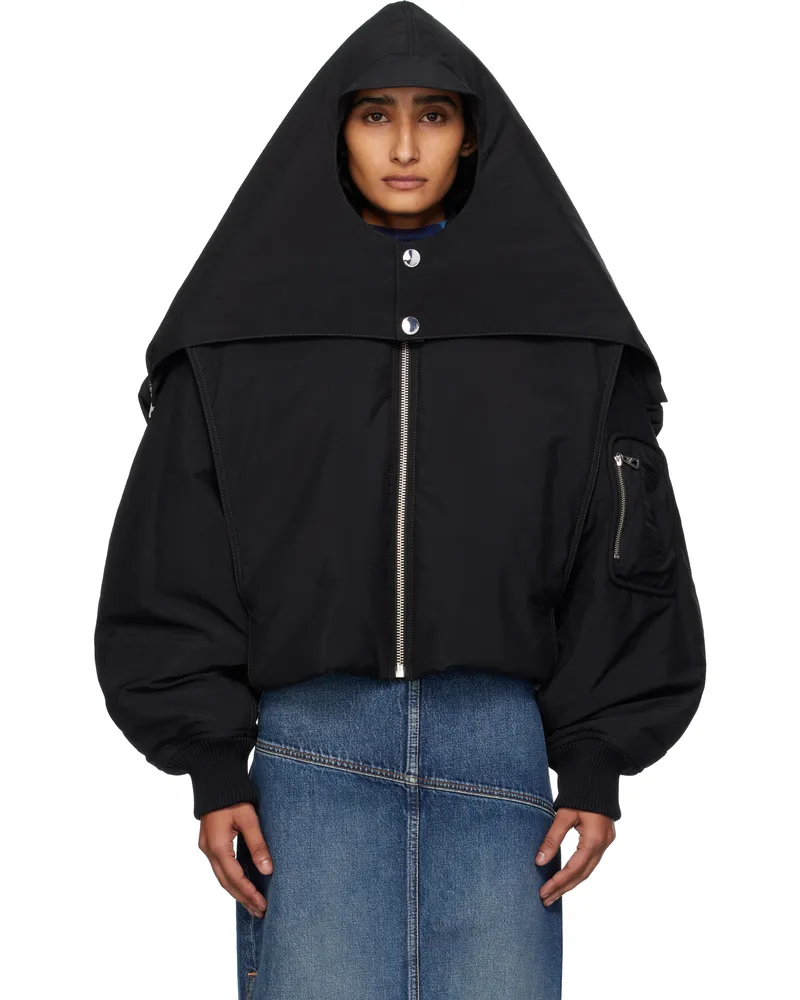 Jean Paul Gaultier Black 'The Hooded' Bomber Jacket 00