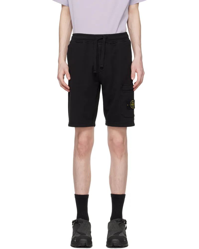 Stone Island Black Patch Shorts A0029