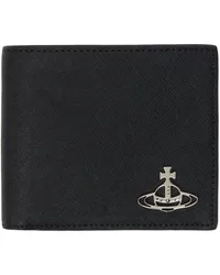 Vivienne Westwood Black Billfold Saffiano Wallet Aw24-black