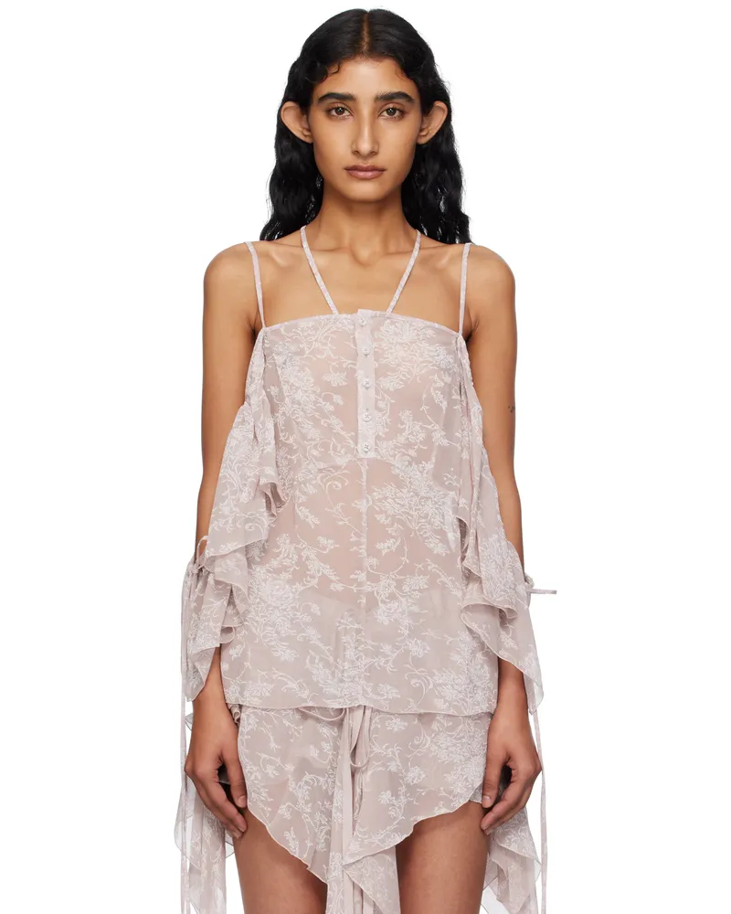Ann Demeulemeester Pink Valeska Bias Blouse 031