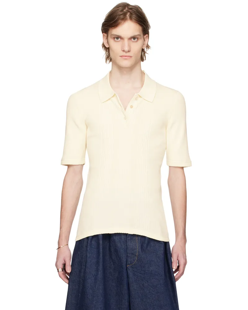 Maison Margiela Off-White Three-Button Polo 102
