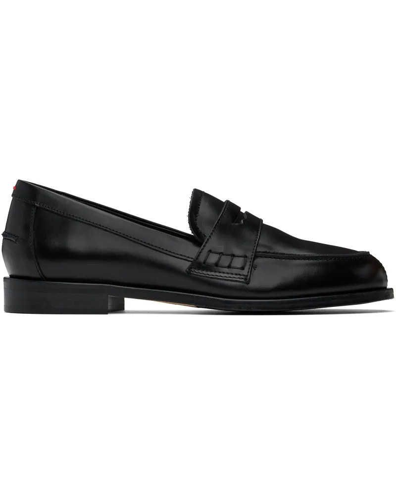 aeyde Black Oscar Leather Loafers Black