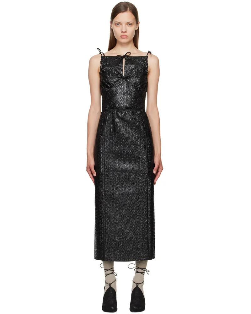 Meryll Rogge Black Bow Midi Dress Black