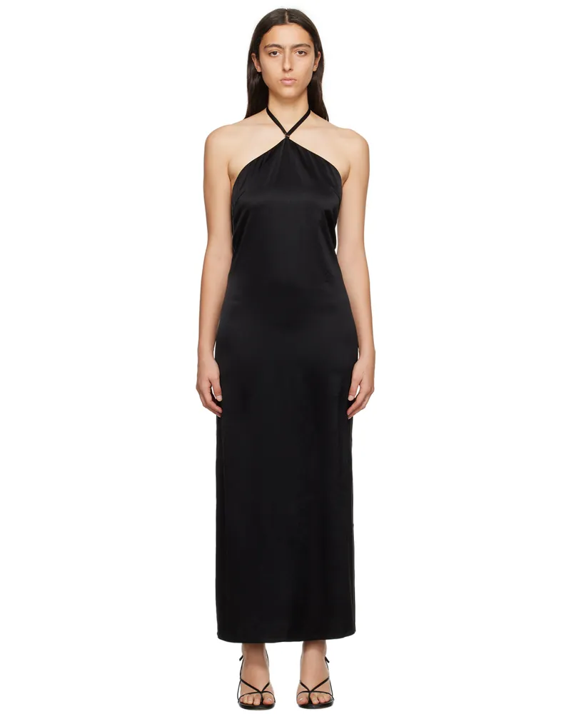 Filippa K Black Deep Back Maxi Dress 1433