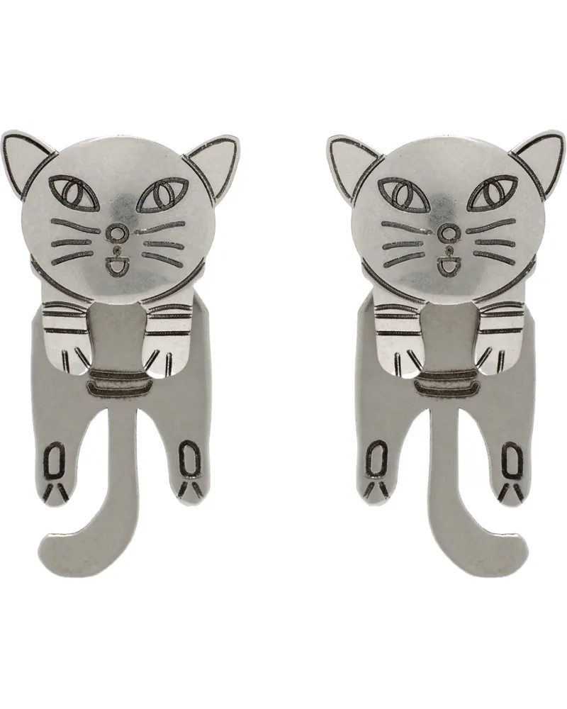 Marni Silver Cat Earrings 00n29