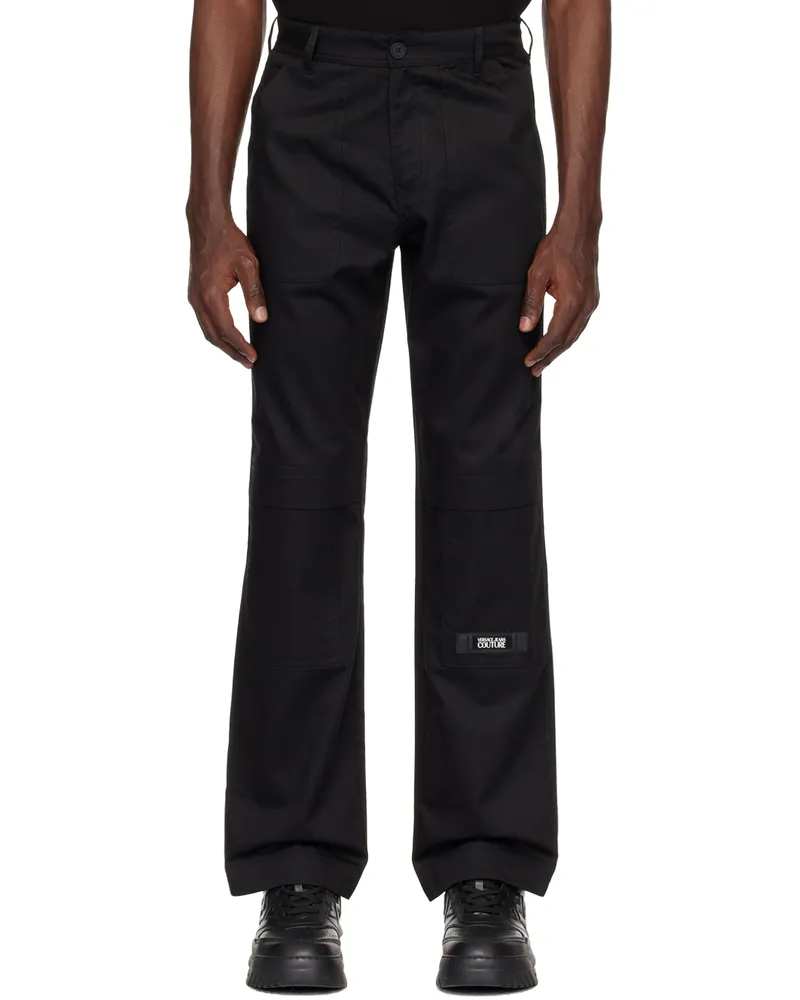 Versace Jeans Black Straight-Leg Cargo Pants E899