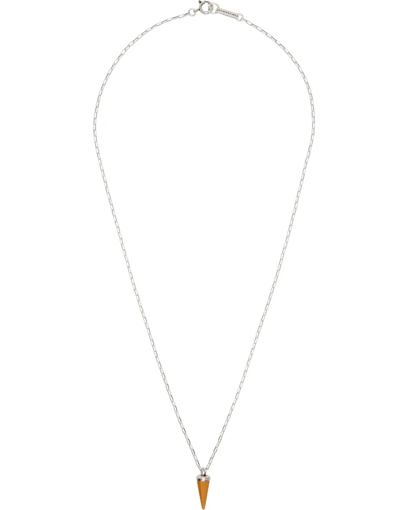 Isabel Marant Silver Long Necklace Natural