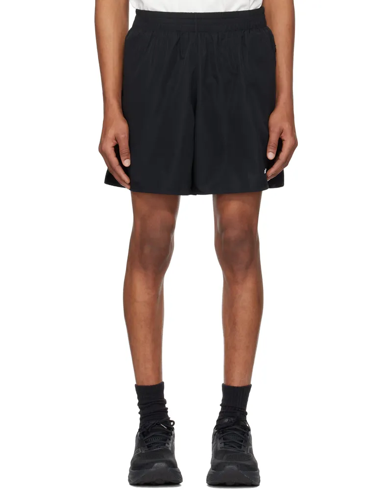Jil Sander Black Bonded Logo Shorts 001
