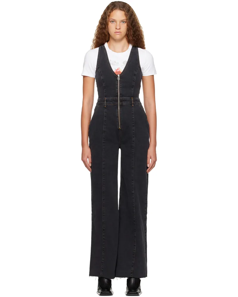 ksubi Black Vixen Denim Jumpsuit Black