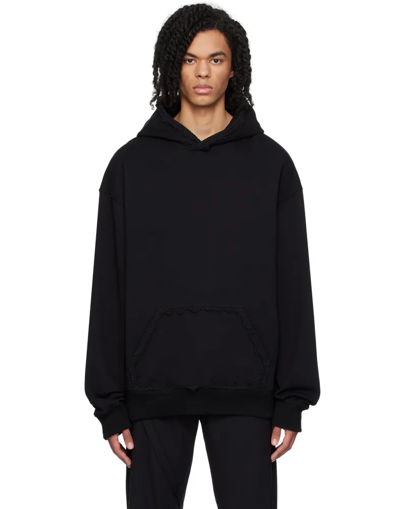 Heliot Emil Black Spherical Hoodie Black