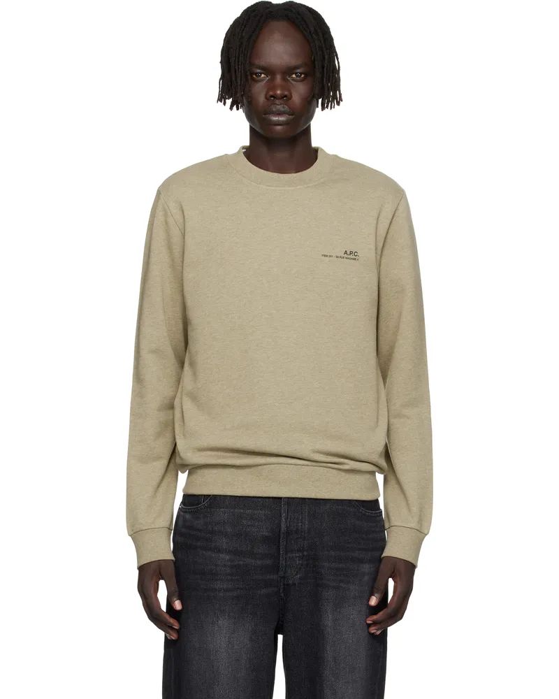A.P.C. Khaki Standard Item Sweatshirt Kaki