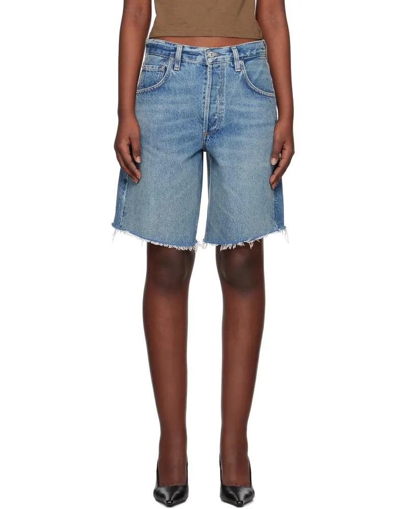 Citizens of humanity Blue Ayla Denim Shorts Babylonia