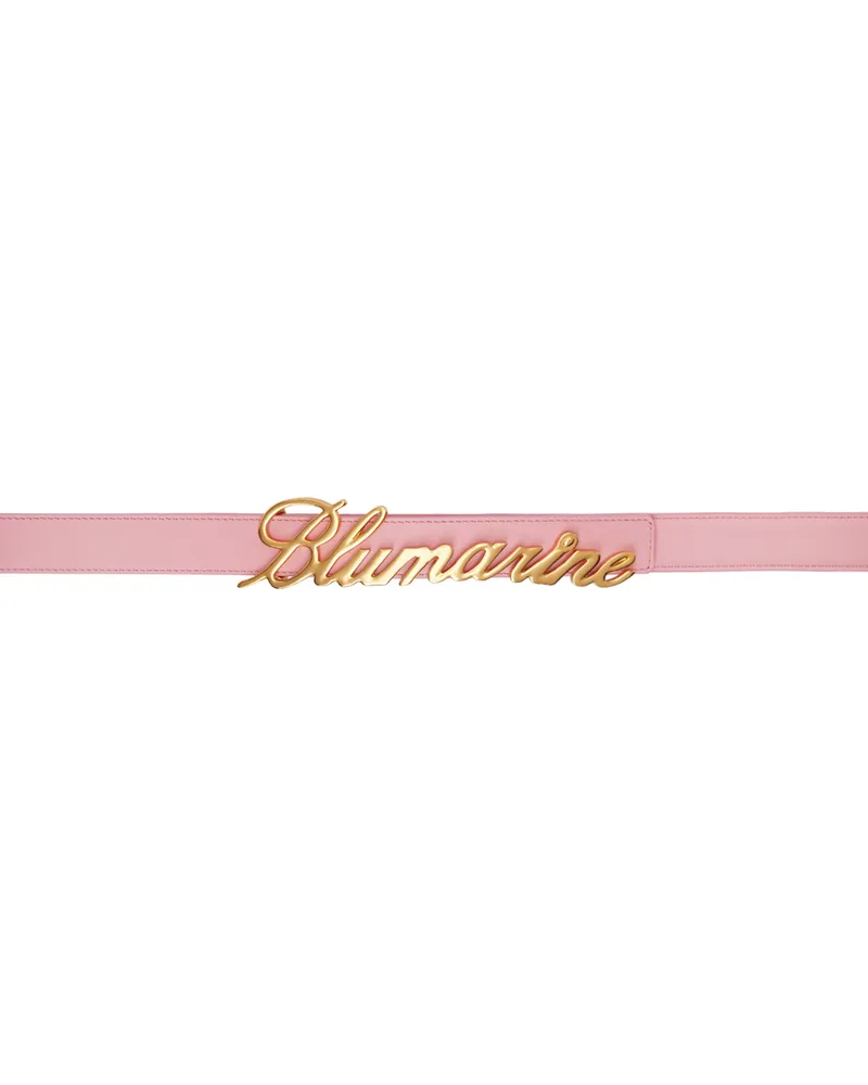 Blumarine Pink Logo Belt N0729