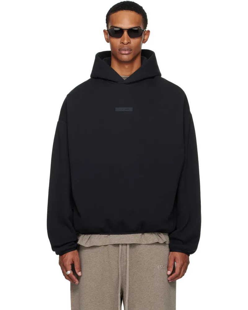 Fear of God Black Modern Fit Fleece Hoodie Jet