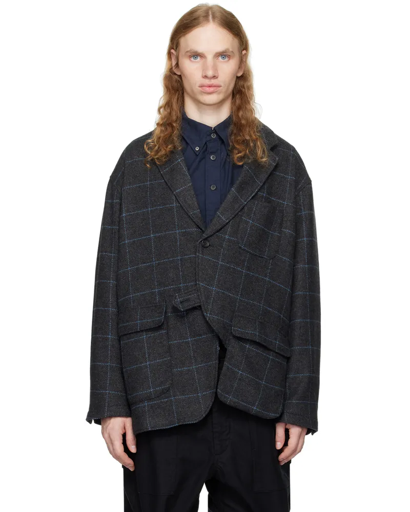Engineered Garments Gray Slanted Blazer Ip009