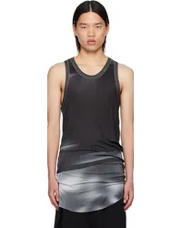 Julius Black Printed Tank Top Black