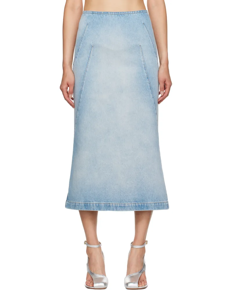 Dries van Noten Blue Denim Maxi Skirt 514