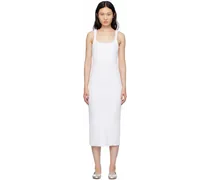 White Ruffle Midi Dress