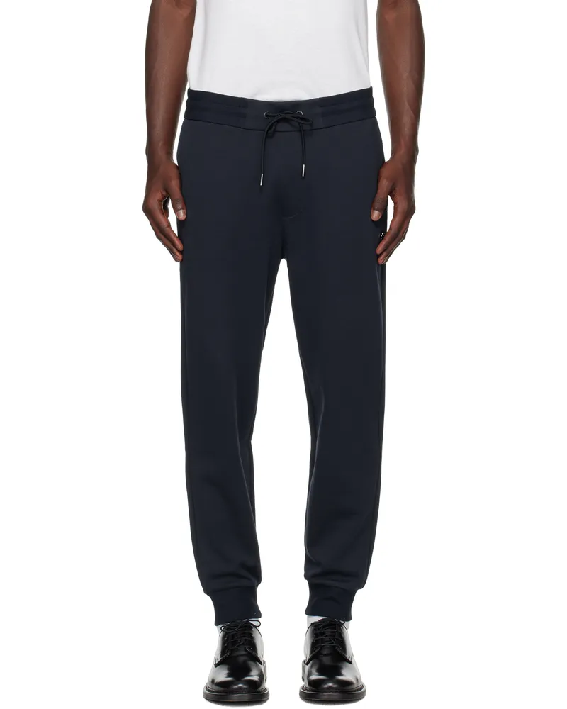 HUGO BOSS Navy Drawstring Jersey Cotton Sweatpants 404-dark