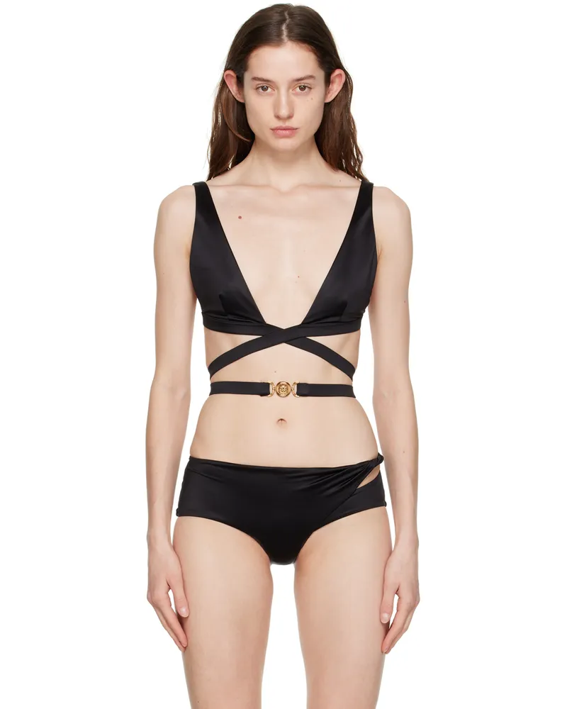 Versace Black Belize Bikini Top 1b000