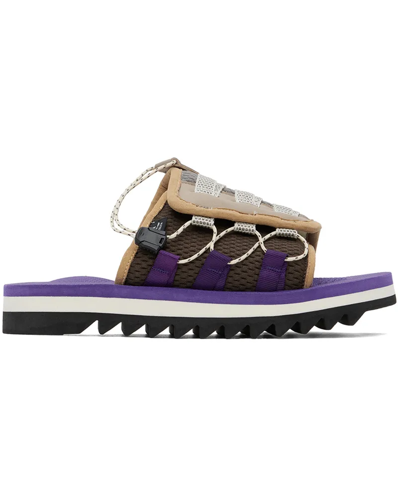 SUICOKE Brown & Purple DAO-2ab Sandals Brown