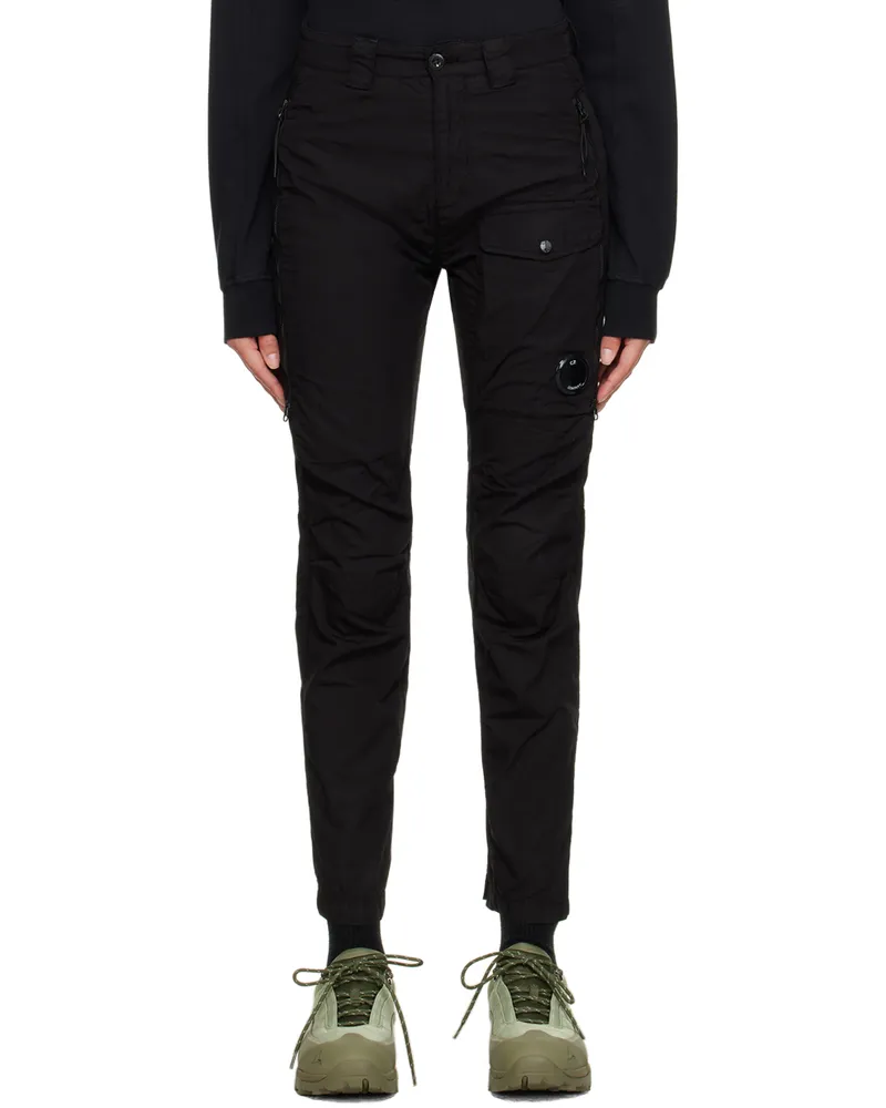 C.P. Company Black Five-Pocket Trousers 999