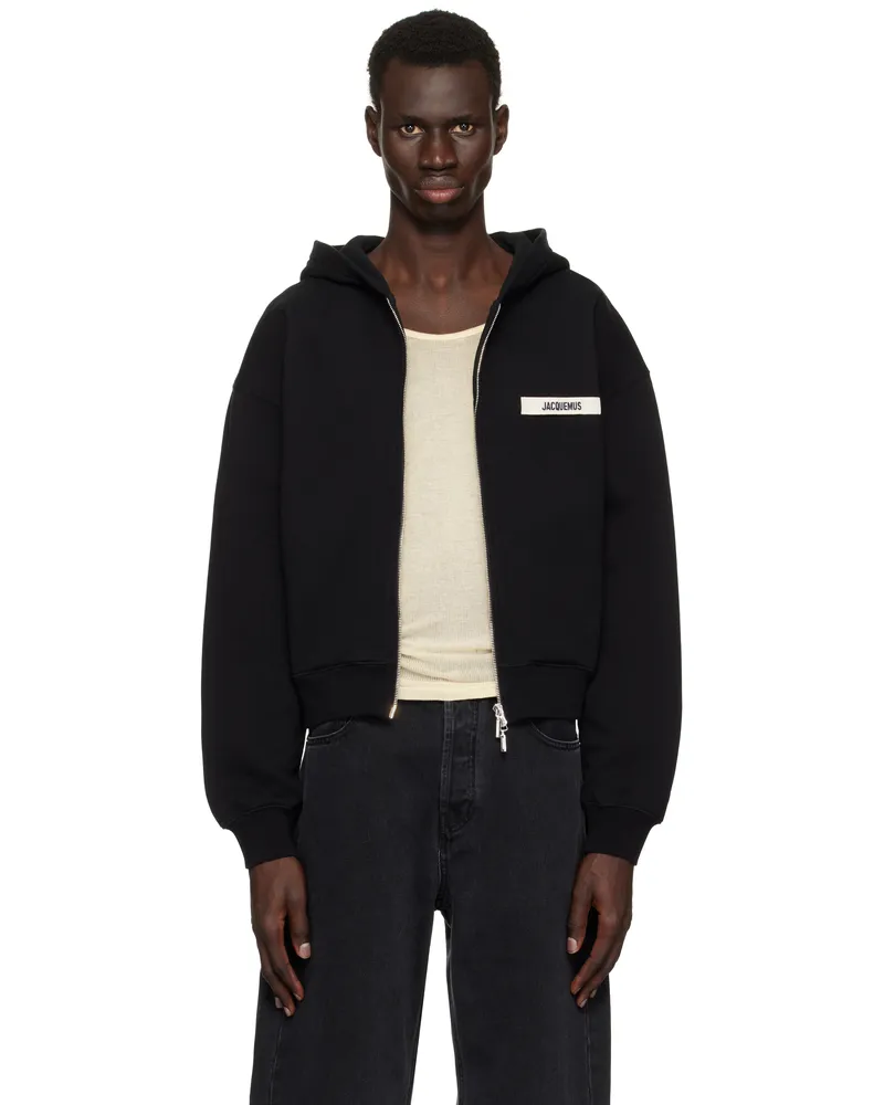 Jacquemus Black La Casa 'The Gros Grain zipped' Hoodie 990