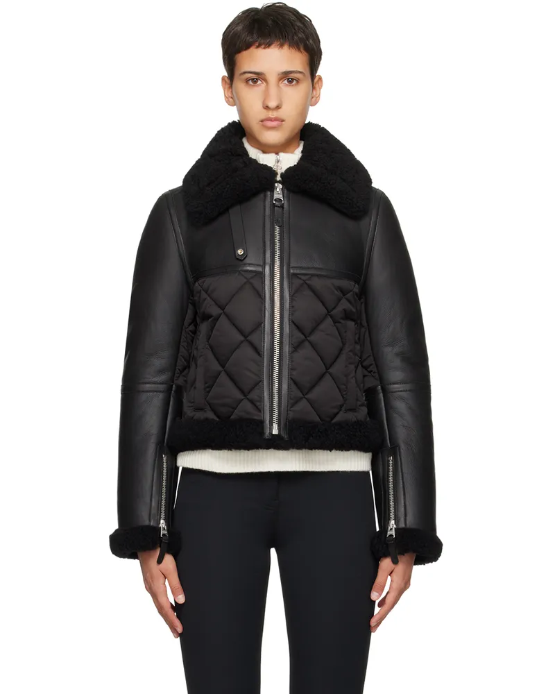 Mackage Black Tulip Shearling Jacket Black