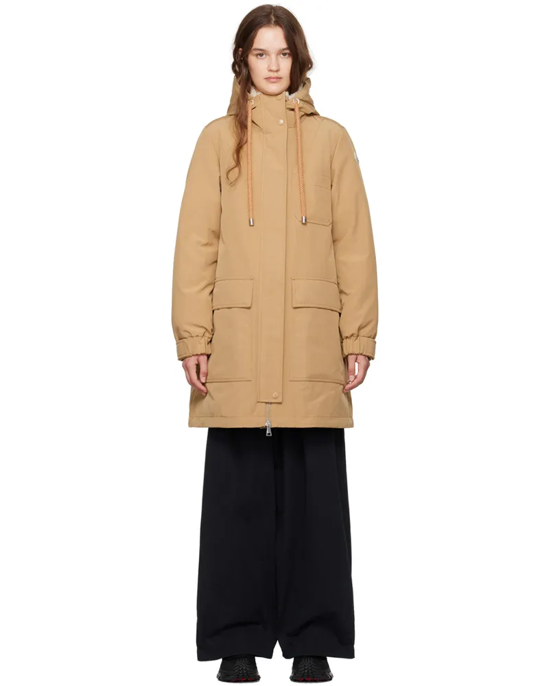 Moncler Beige Urfe Down Coat Light