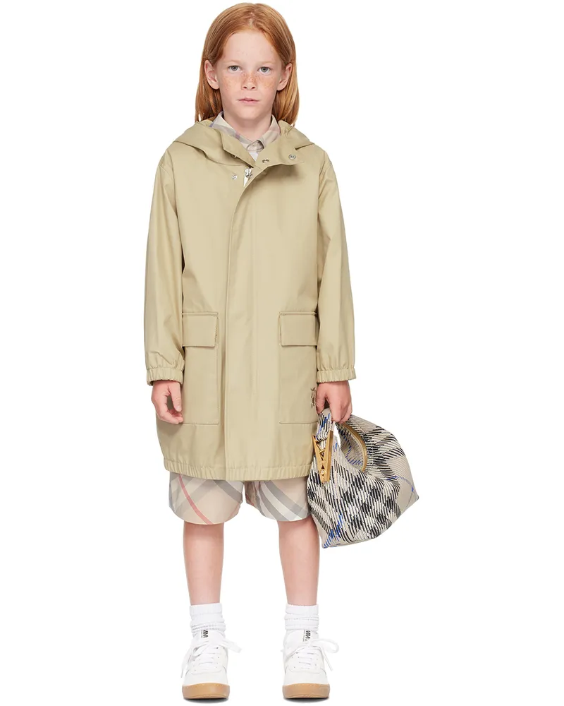 Burberry Kids Khaki Lightweight Coat Hunter