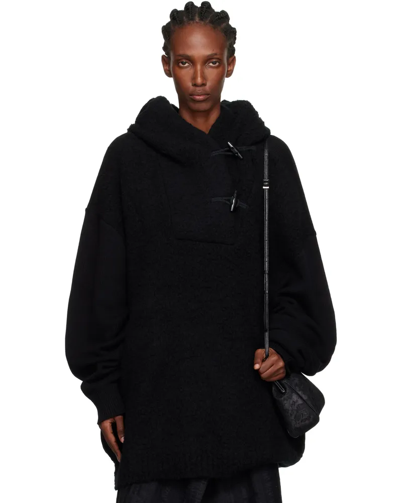 Yohji Yamamoto Black Toggle Hoodie 2