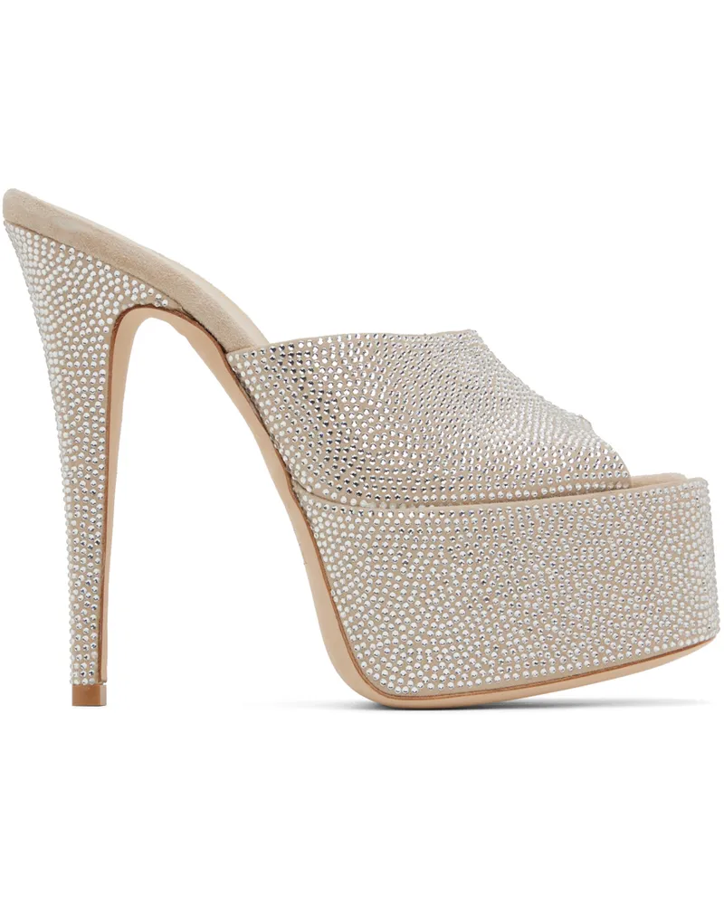 Paris Texas Beige Marina Heeled Sandals Quartz