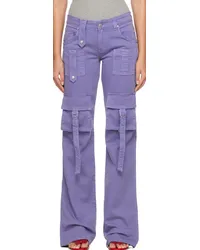 Blumarine Purple Cinch Strap Cargo Pants Nultraviolet