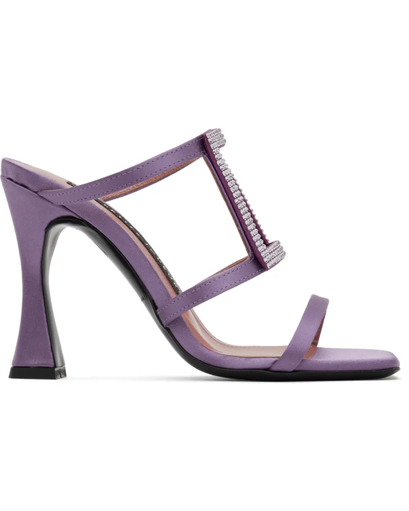Les Petits Joueurs Purple Hoya Heeled Sandals Amethyst