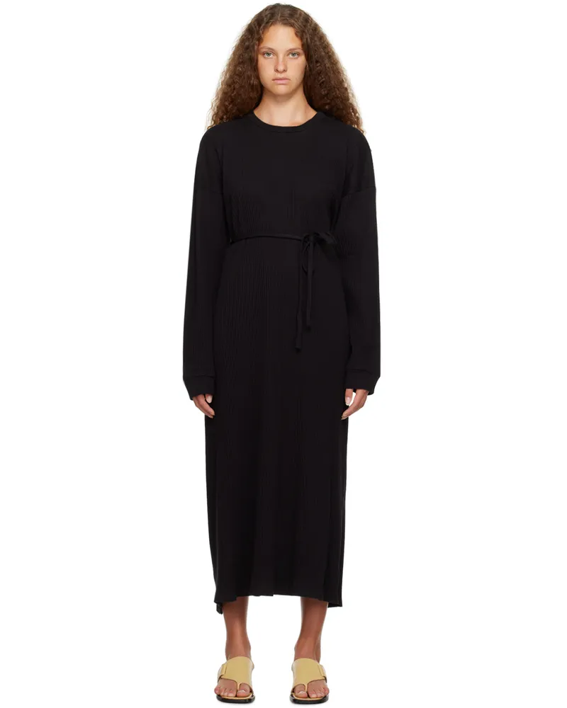 Baserange Black Shaw Midi Dress Black