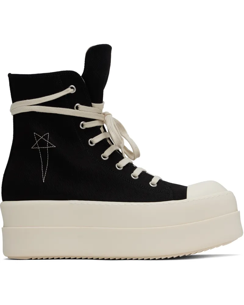 DRKSHDW by Rick Owens Black Hollywood Double Bumper Sneaks Sneakers 9811