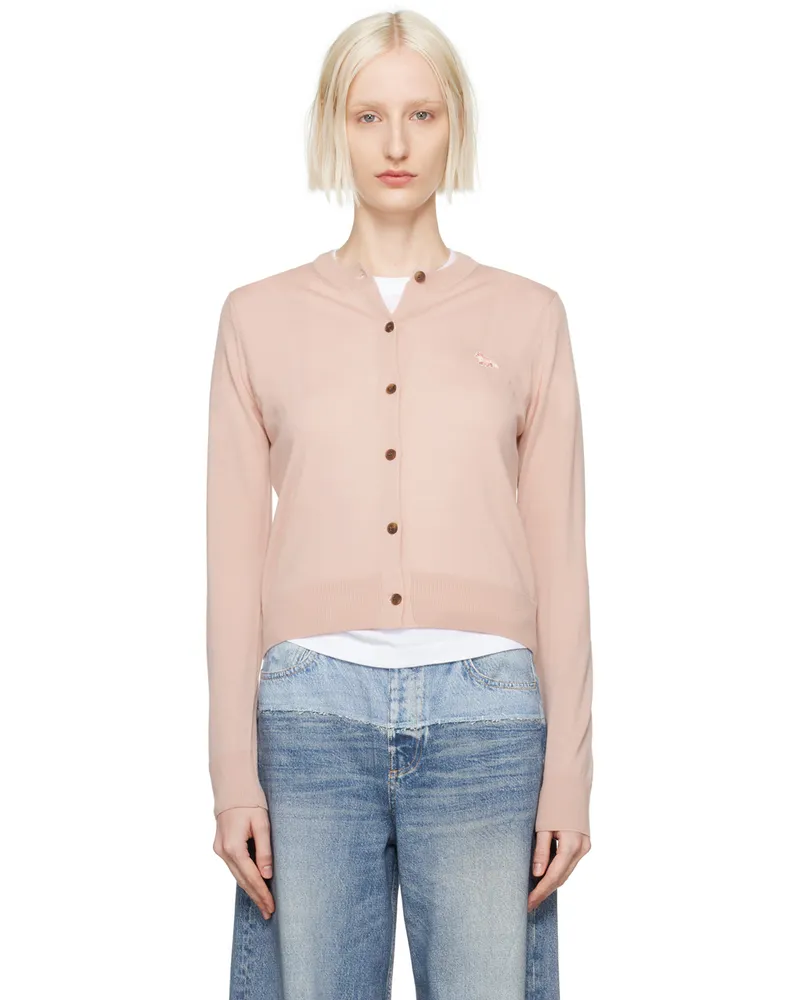 Kitsuné Pink Baby Fox Patch Regular Cardigan P628