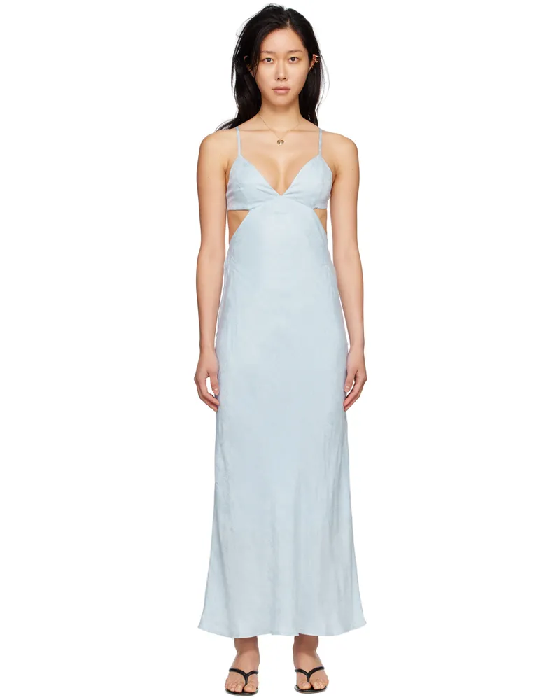 THIRD FORM Blue Paisley Midi Dress Ocean