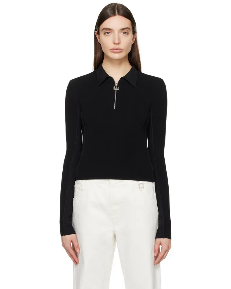 Wooyoungmi Black Half-Zip Polo Black
