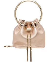 Jimmy Choo Rose Gold Micro Bon Bon Bag Ballet