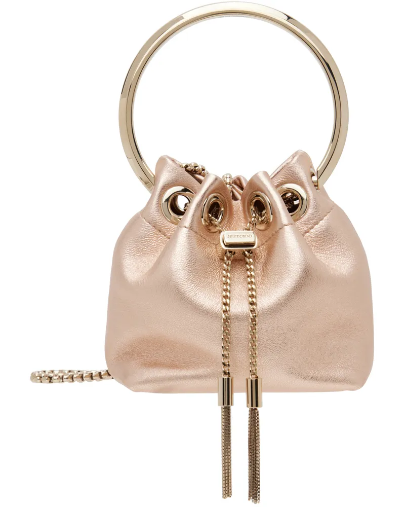 Jimmy Choo Rose Gold Micro Bon Bon Bag Ballet