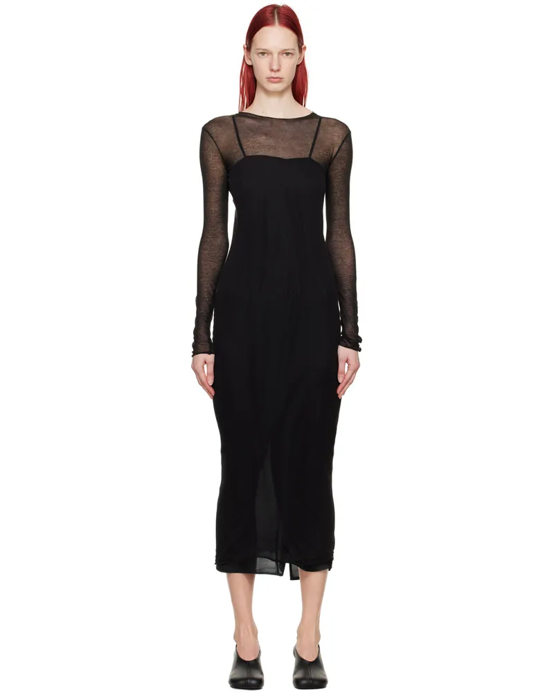 Gabriela Coll Garments SSENSE Exclusive Black No.212 Maxi Dress 02