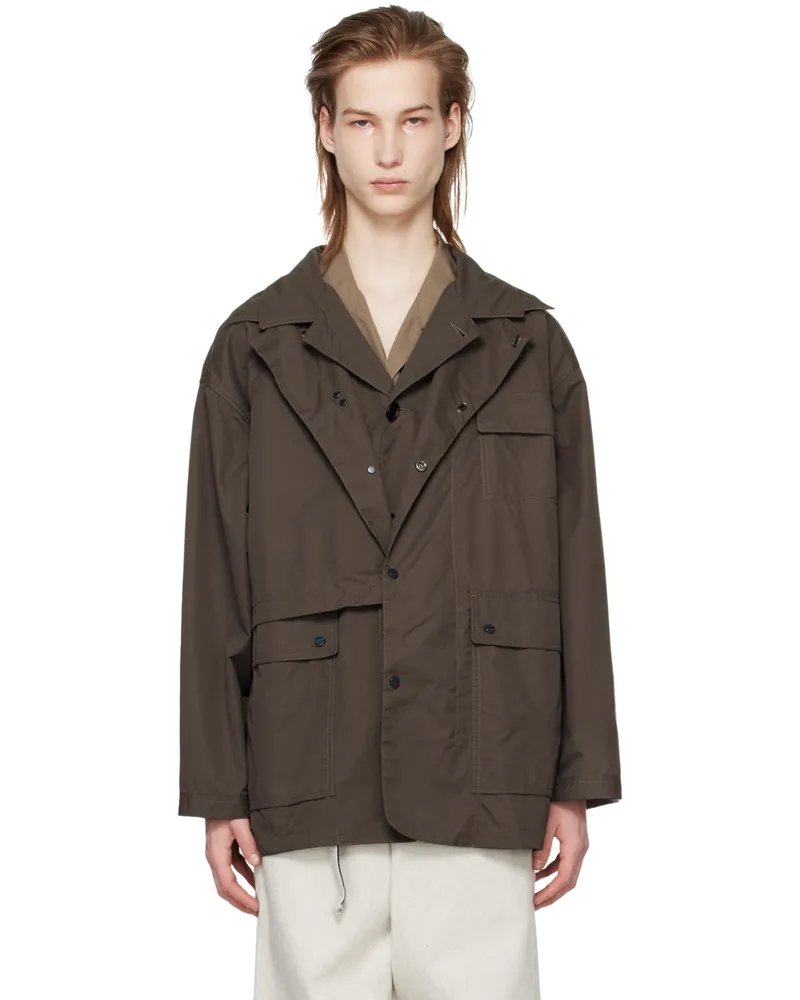 meanswhile Brown Detachable Game Suck Hunting Jacket Fog