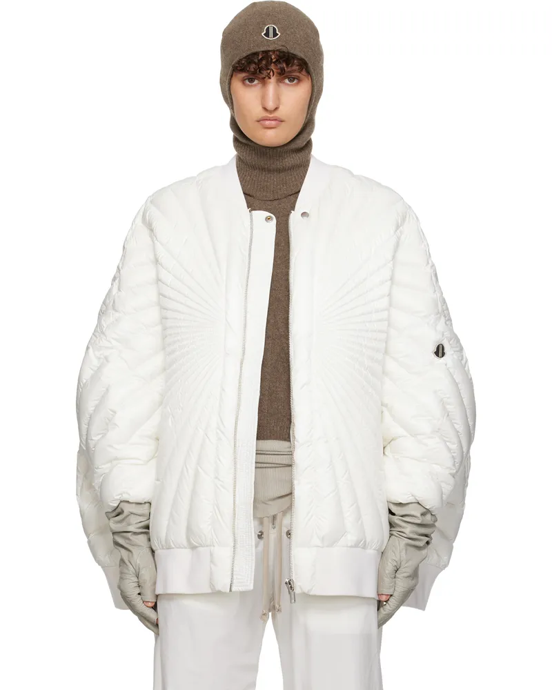 Rick Owens Moncler + Rick Owens Off-White Radiance Peter Bomber Jacket 41